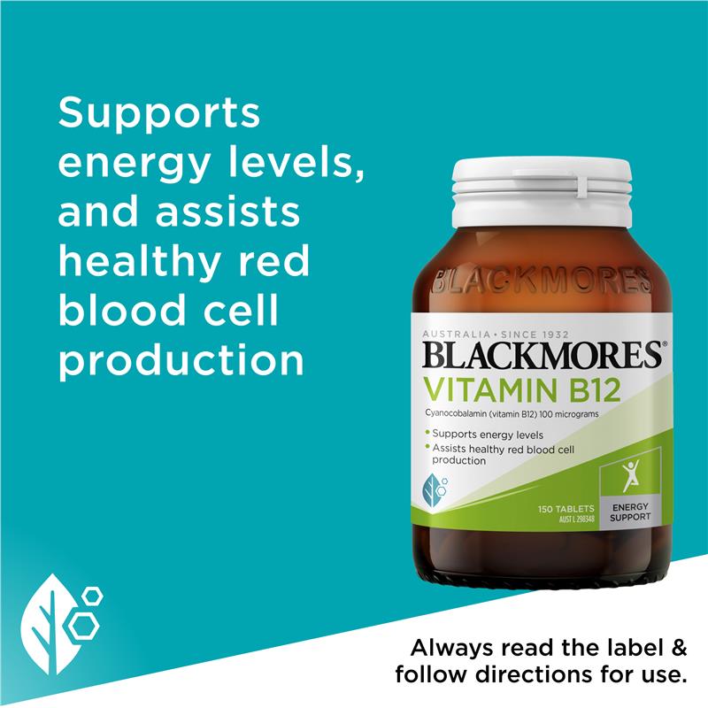 Blackmores B12 100MCG 150 Tablets - GimmeNow