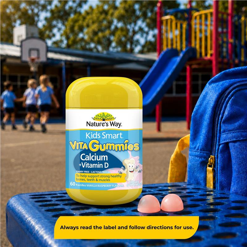 Nature's Way Kids Smart Vita Gummies Calcium + Vit D 60 Pastilles
