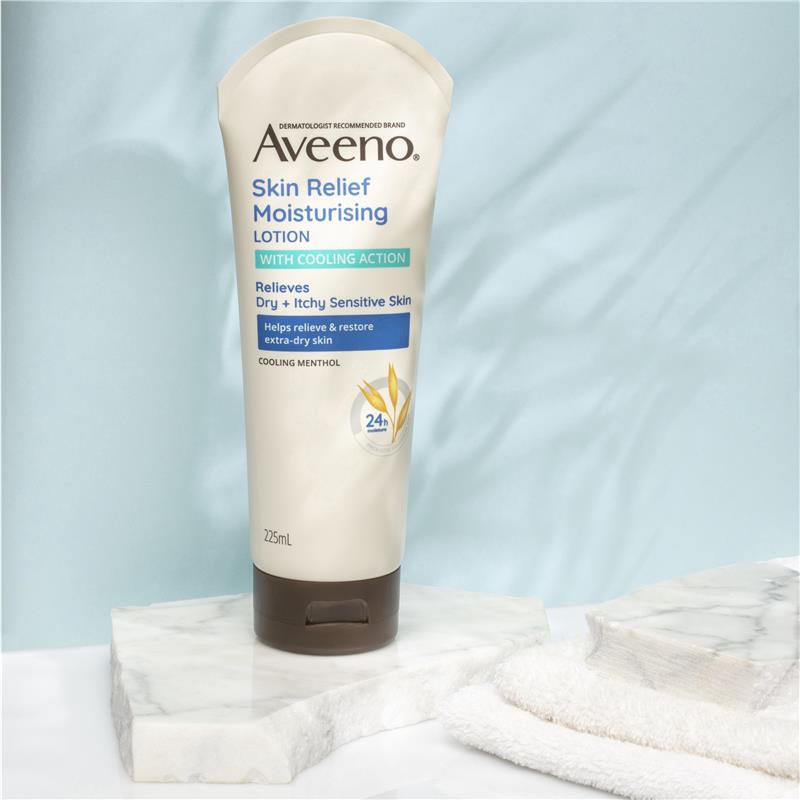 Aveeno Skin Relief Moisturising Body Lotion Cool Action 225ml