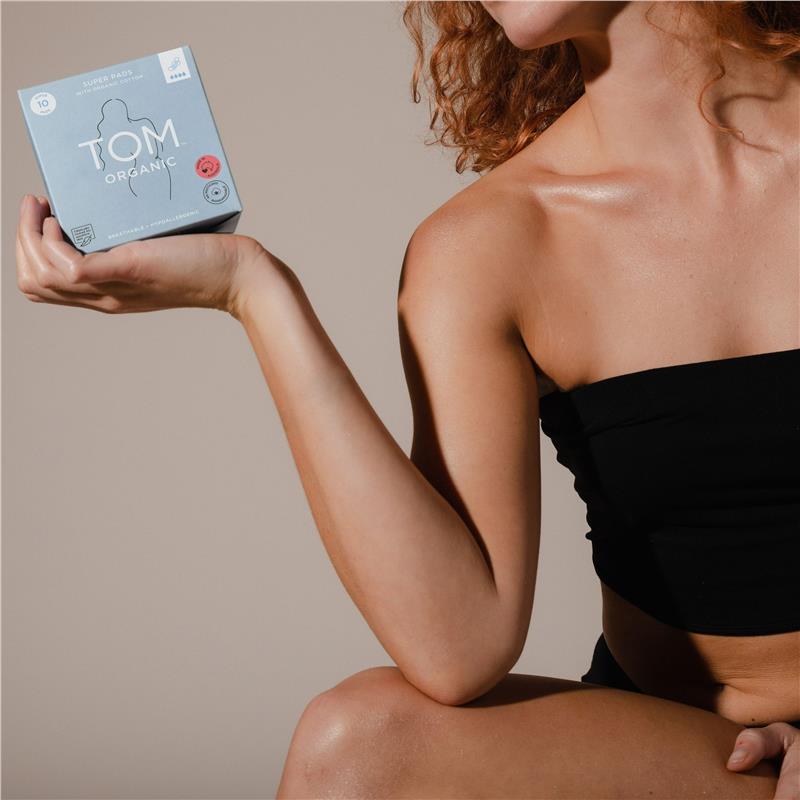 TOM Organic Ultra Thin Pads Super 10 Pack