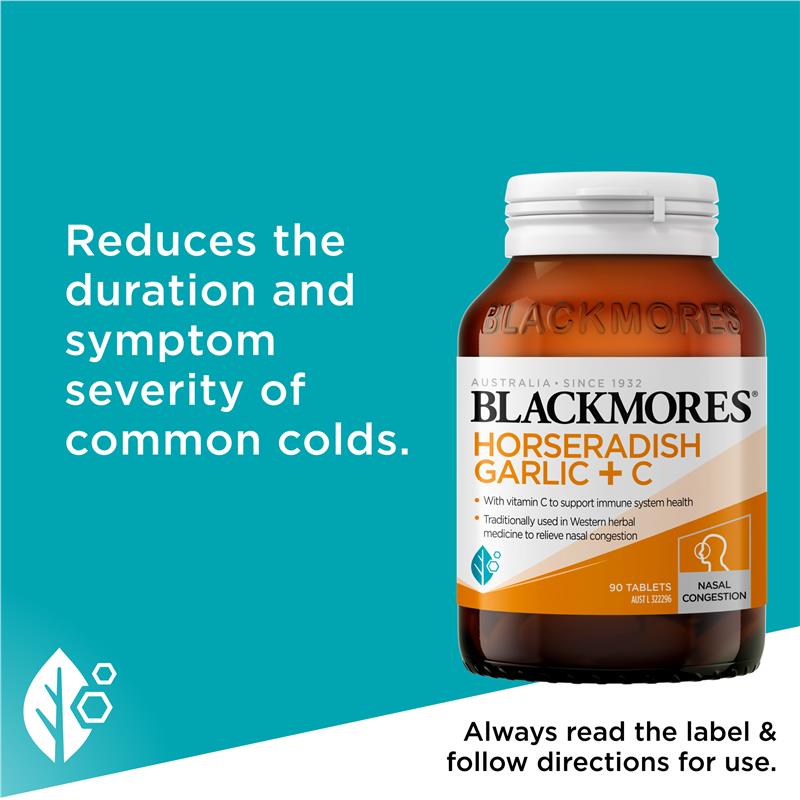 Blackmores Horseradish Garlic + C 90 Tablets - GimmeNow