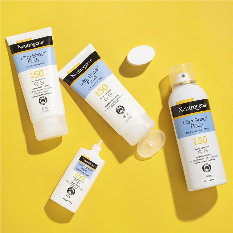 Neutrogena Ultra Sheer Body Mist Sunscreen SPF 50 140g