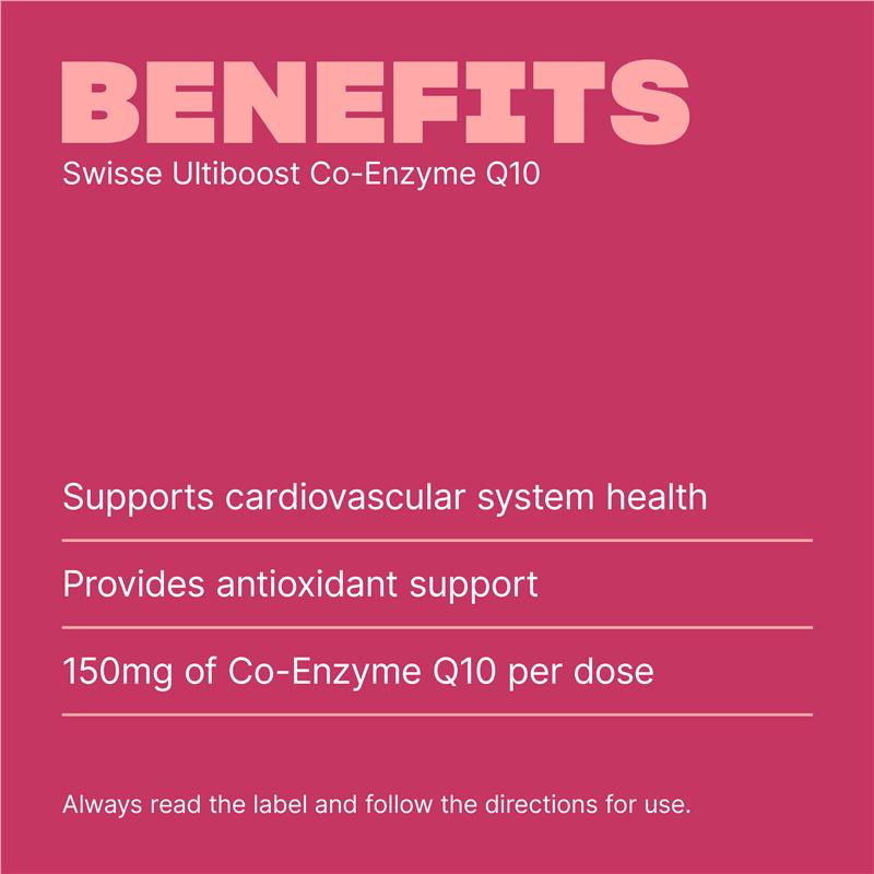 Swisse Ultiboost Co-Enzyme Q10 150mg 50 Capsules - GimmeNow