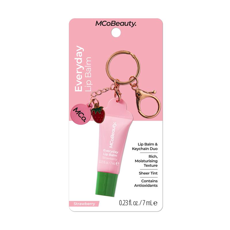 MCoBeauty Everyday Lip Balm with Keyring Strawberry