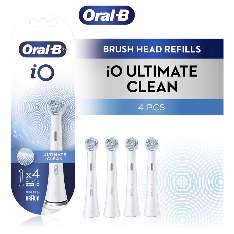 Oral B Power Toothbrush iO Ultimate Clean Refill White 4 Pack