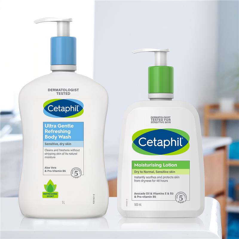 Cetaphil Ultra Gentle Refreshing Body Wash 1L - GimmeNow