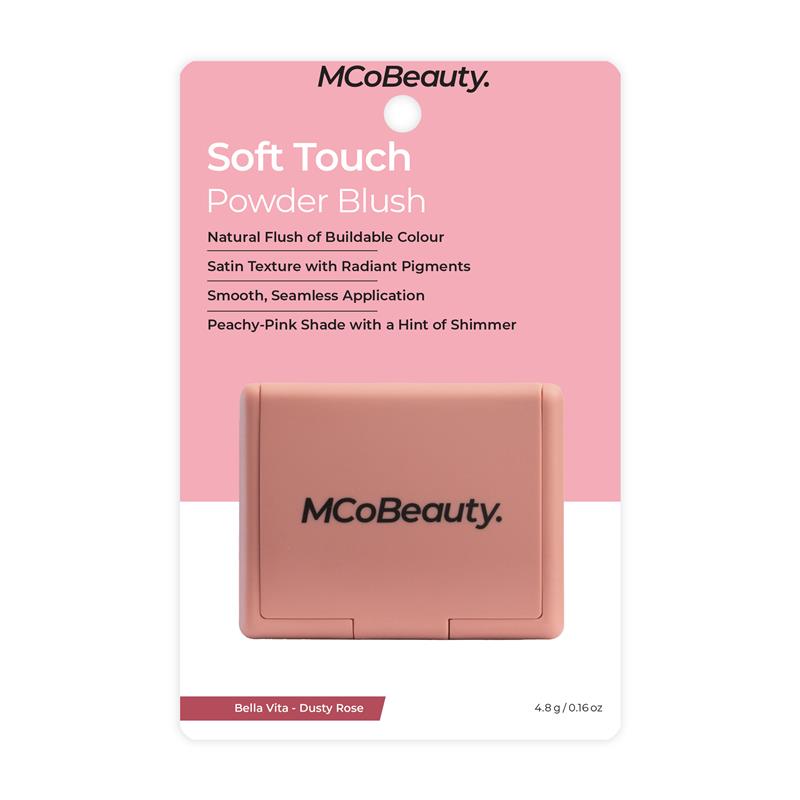 MCoBeauty Soft Touch Powder Blush Bella Vita Dusty Rose