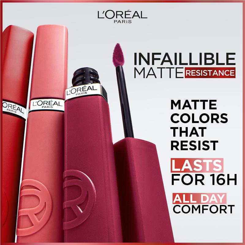 L'Oreal Paris Le Matte Resistance 115 Snooze Your Alarm Liquid Lipstick