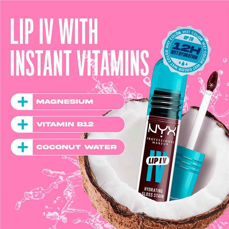 NYX Lip IV Hydrating Gloss Stain Mocha Me Wet