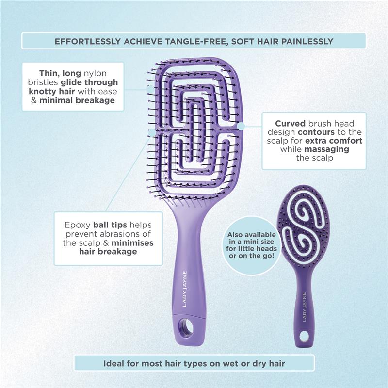 Lady Jayne Flexi Glide Detangling Brush Large - GimmeNow