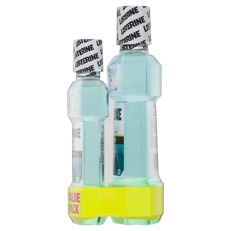 Listerine Zero Alcohol Antibacterial Mouthwash Less Intense Taste Value Pack 1.5L