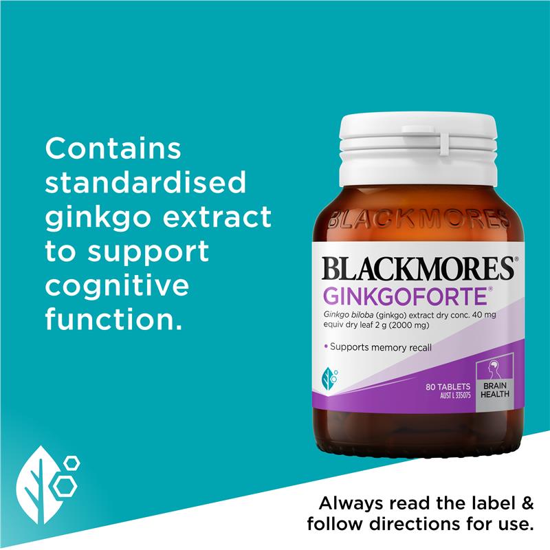 Blackmores Ginkgo Forte 80 Tablets - GimmeNow