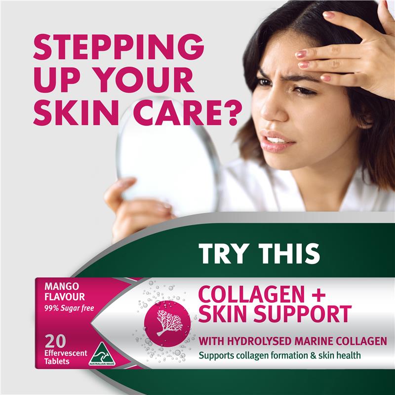 Nature's Own Collagen + Skin Support Effervescent 20 Tablets