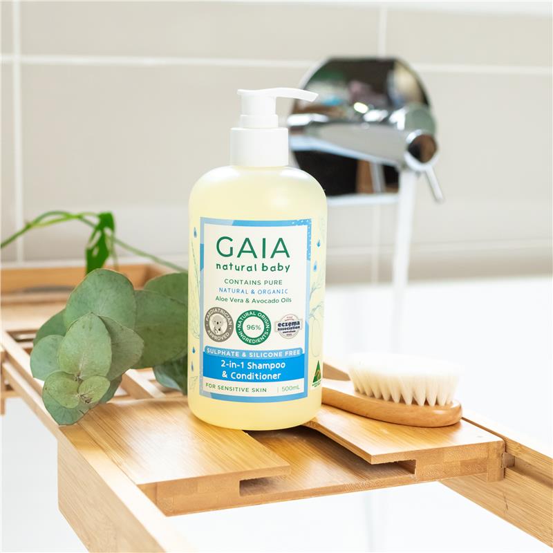 Gaia Natural Baby 2 in 1 Shampoo and Conditioner 500ml - GimmeNow