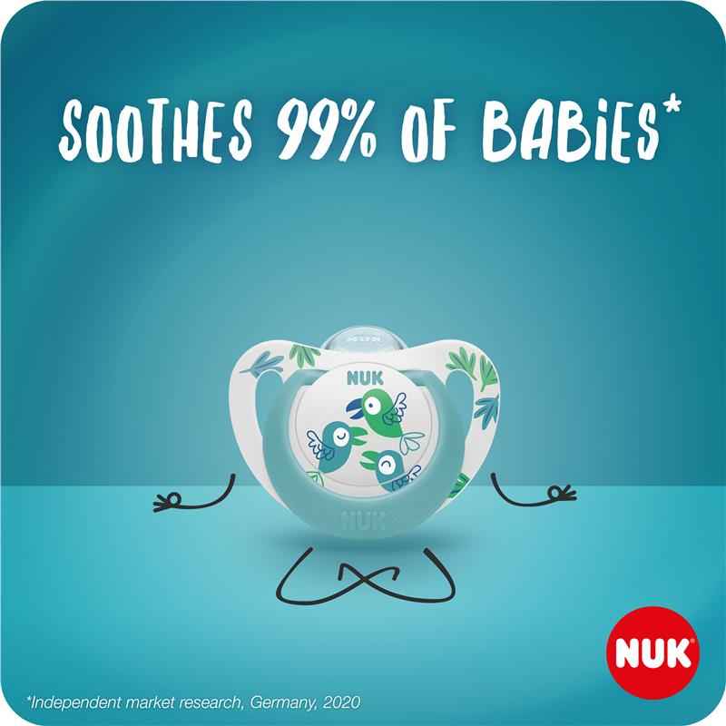 NUK Star Day & Night Soother 18-36 Months 2 Pack