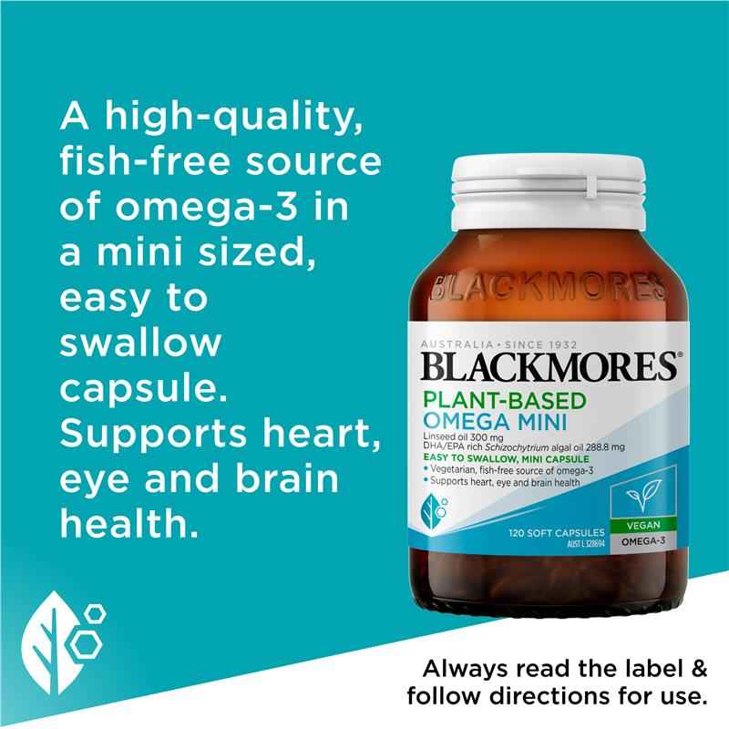 Blackmores Plant-Based Omega Mini 120 Capsules