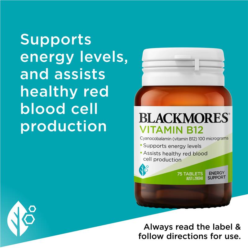 Blackmores B12 100MCG 75 Tablets - GimmeNow