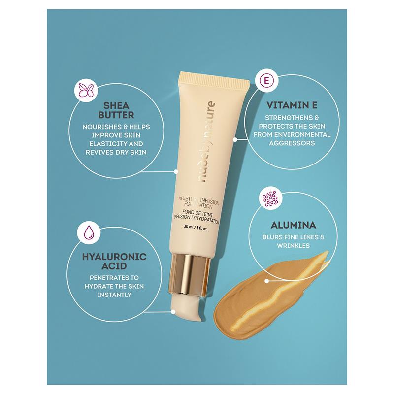 Nude by Nature Moisture Infusion Foundation 30ml N4 Silky Beige
