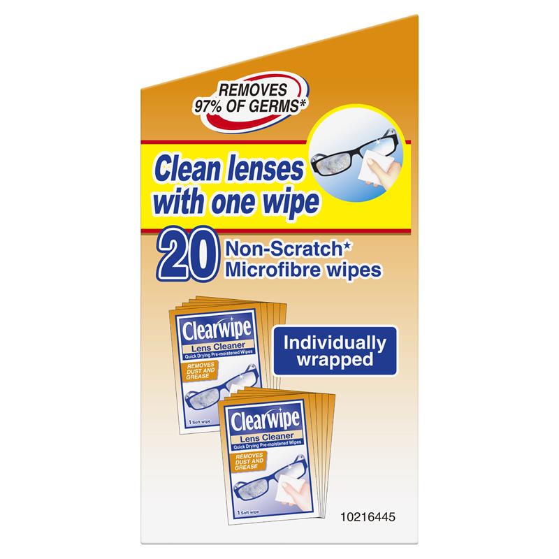 Clearwipe Lens Cleaner Wipes 20 - GimmeNow
