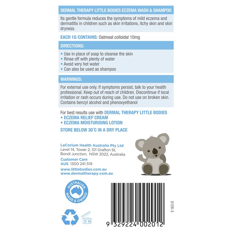 Dermal Therapy Little Bodies Eczema Wash & Shampoo Bottle with Pump 210ml