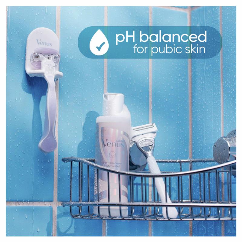 Gillette Venus for Pubic Hair & Skin 2 In 1 Cleanser & Shave Gel 190ml - GimmeNow