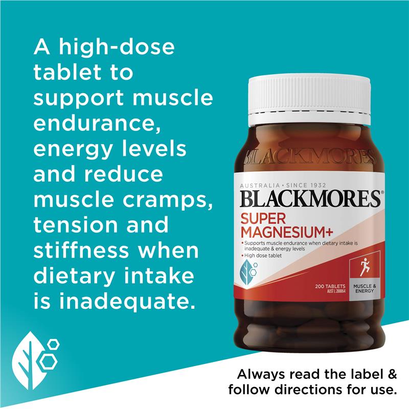 Blackmores Super Magnesium Plus 200 Tablets - GimmeNow