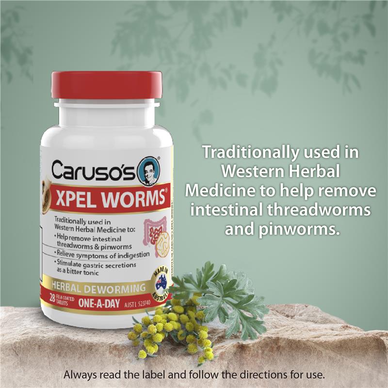 Carusos Xpel Worms 28 Tablets