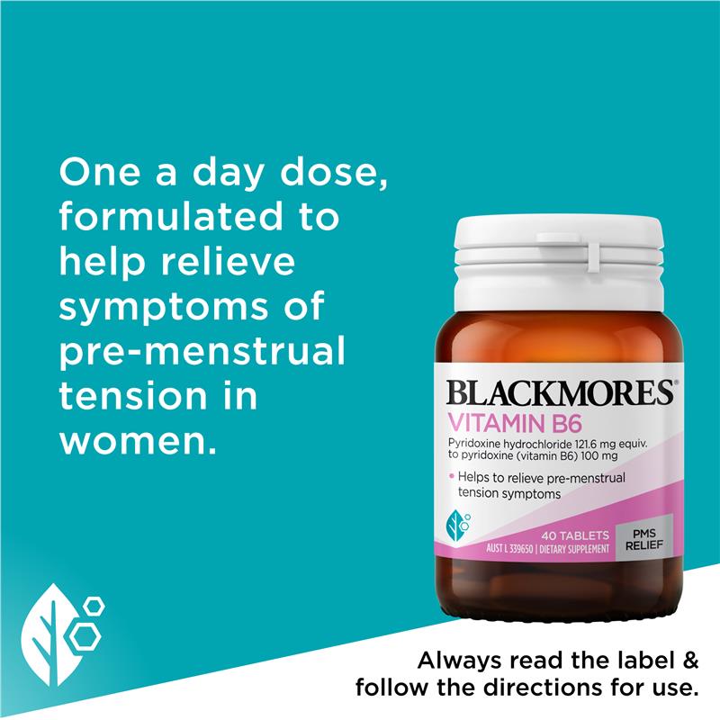 Blackmores Vitamin B6 100mg 40 Tablets