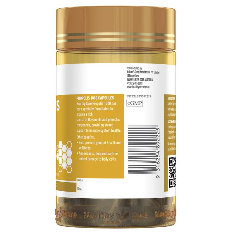 Healthy Care Propolis 1000mg 200 Capsules