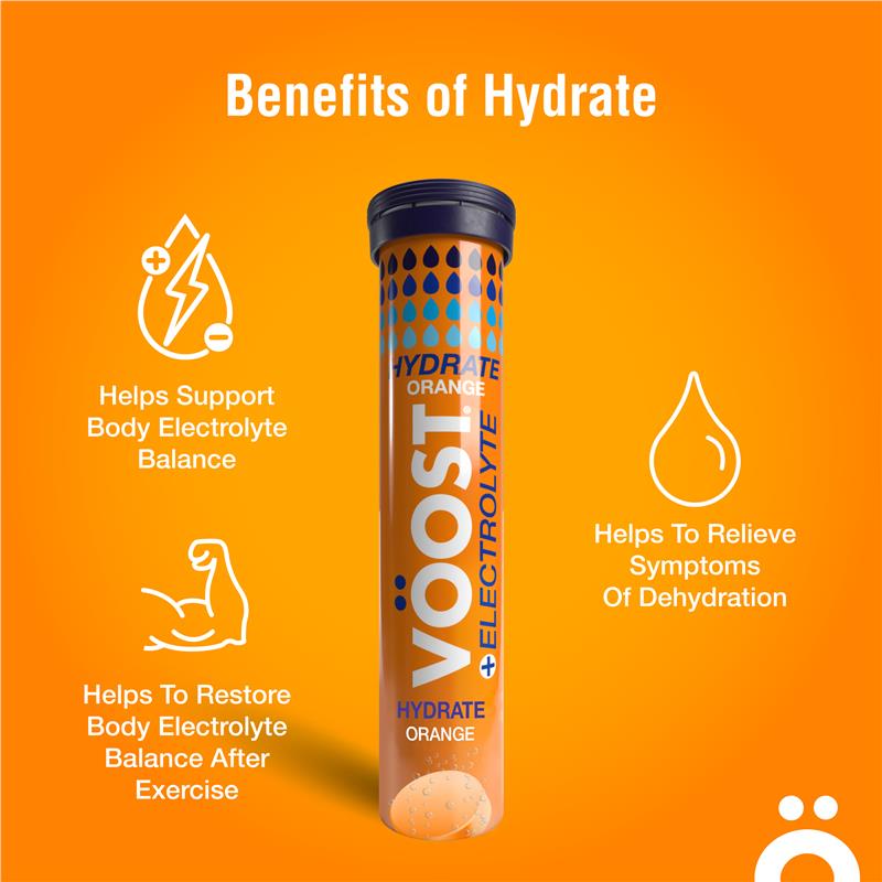 Voost Hydrate Orange Effervescent Tablets 20 Pack