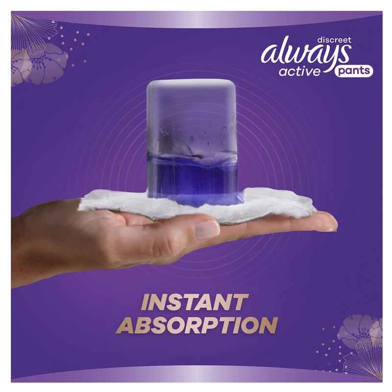 Always Discreet Active Pants Large 8 Pack