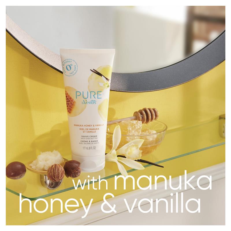 Gillette Venus Pure Shaving Cream Manuka Honey & Vanilla 174g - GimmeNow