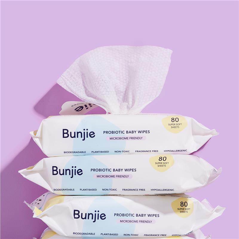Bunjie Probiotic Baby Wipes 80 Pack - GimmeNow