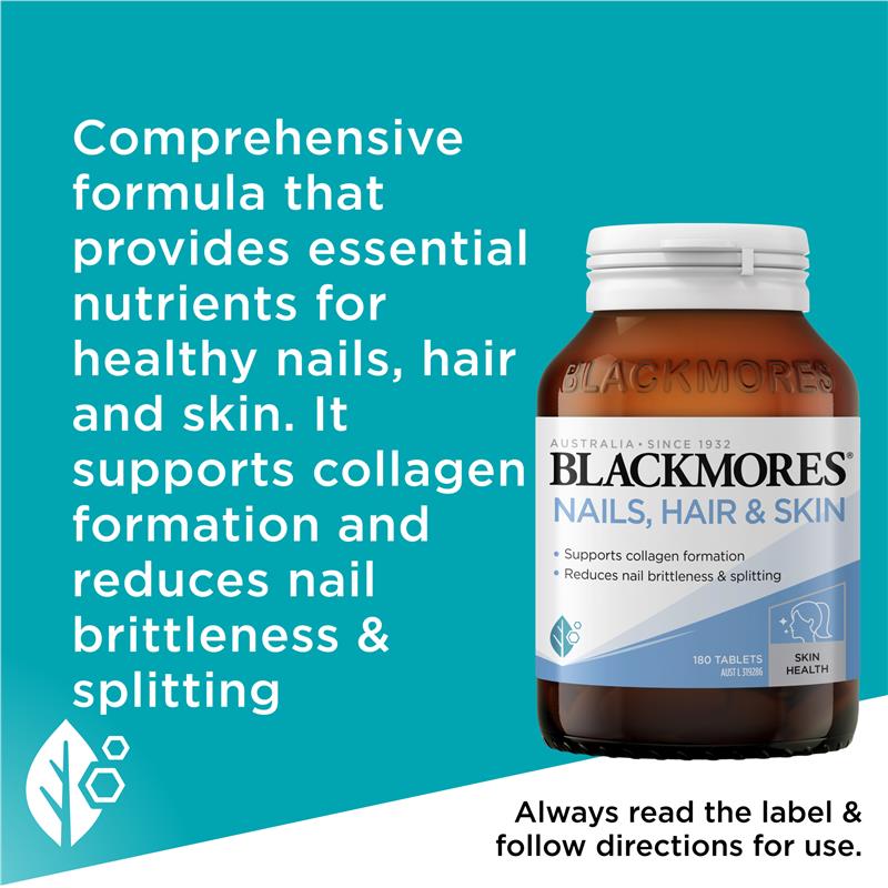 Blackmores Nails Hair and Skin 180 Tablets - GimmeNow