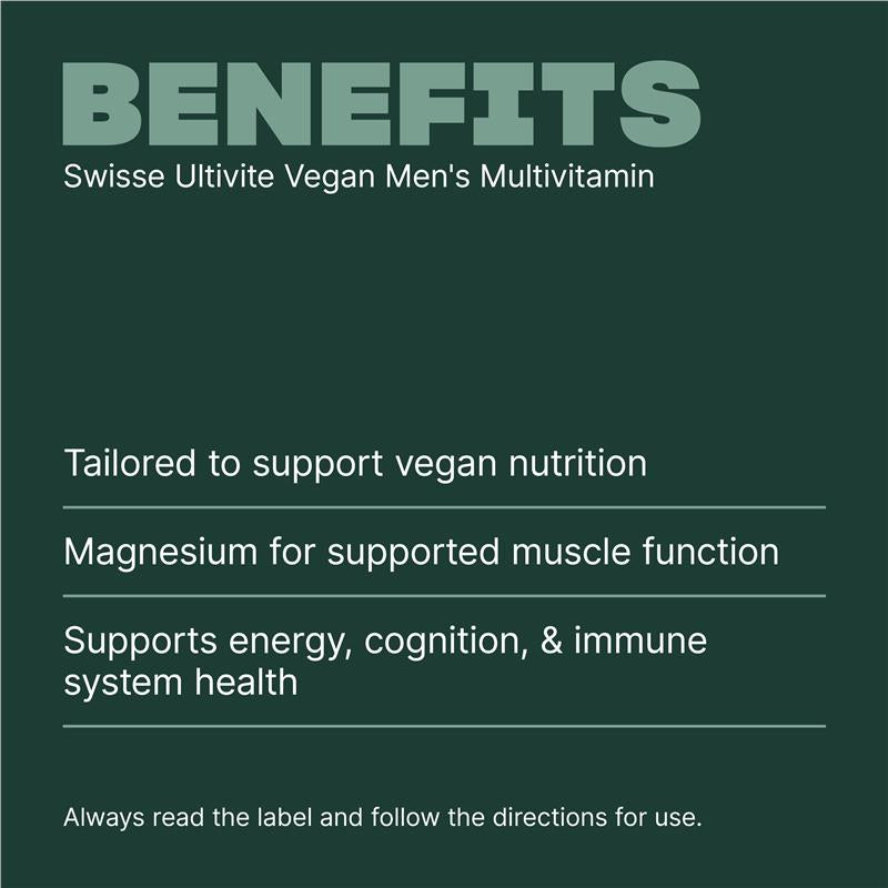 Swisse Vegan Mens Ultivite 60 Tablets