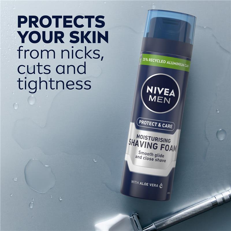 NIVEA MEN Protect & Care Shaving Foam Moisturising 200ml - GimmeNow