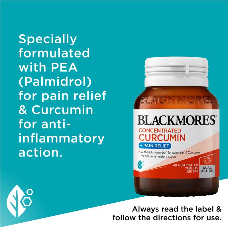 Blackmores Concentrated Curcumin + Pain Relief 40 Tablets