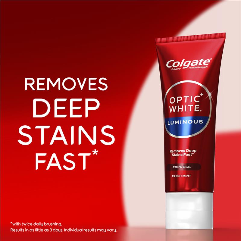 Colgate Optic White Express White Teeth Whitening Toothpaste Fresh Mint with Hydrogen Peroxide 85g