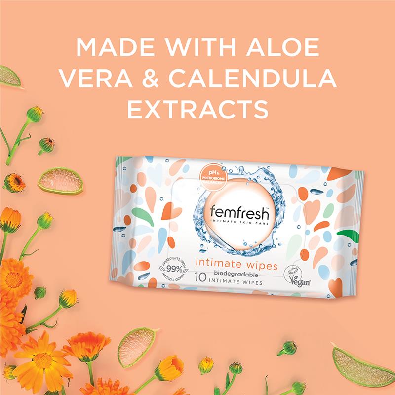 Femfresh Pocket Wipes 10 Travel Pack - GimmeNow
