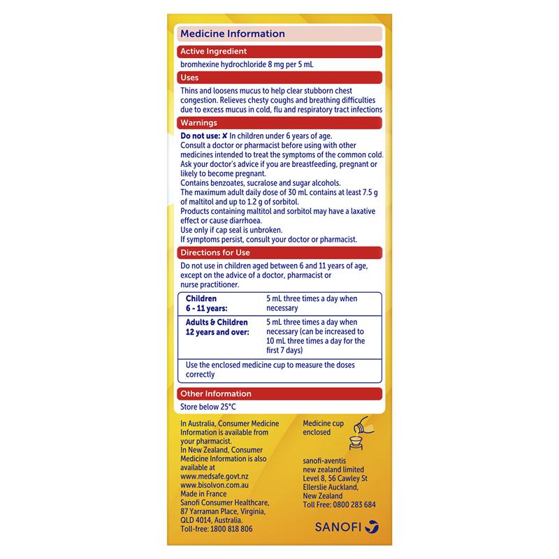 Bisolvon Chesty Forte Oral Cough Liquid 200ml