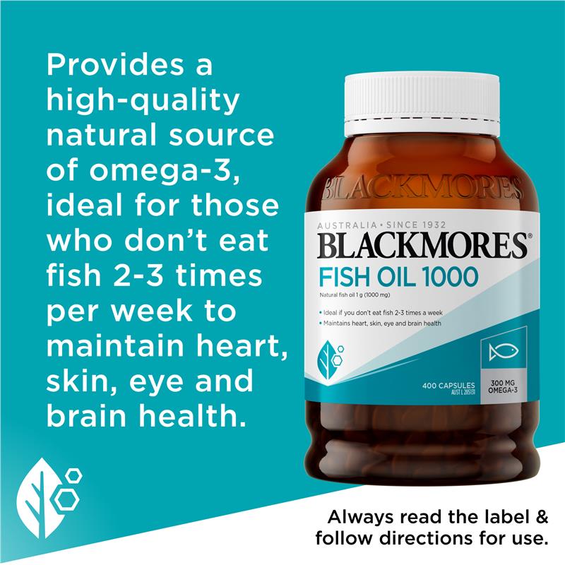Blackmores Fish Oil 1000mg 400 Capsules - GimmeNow