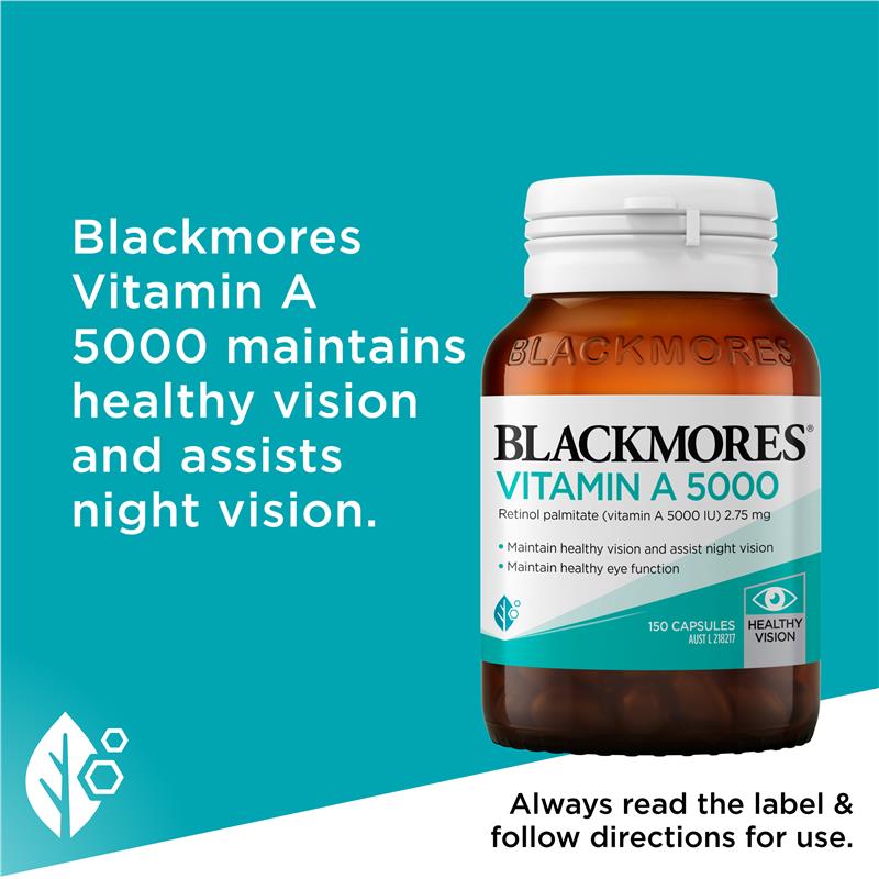 Blackmores Vitamin A 5000IU 150 Capsules - GimmeNow