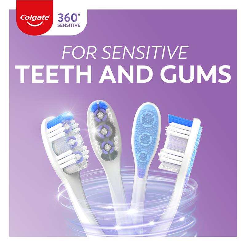 Colgate 360 Sensitive Pro-Relief Sensitive Teeth Pain Toothbrush Extra Soft 2 Pack - GimmeNow