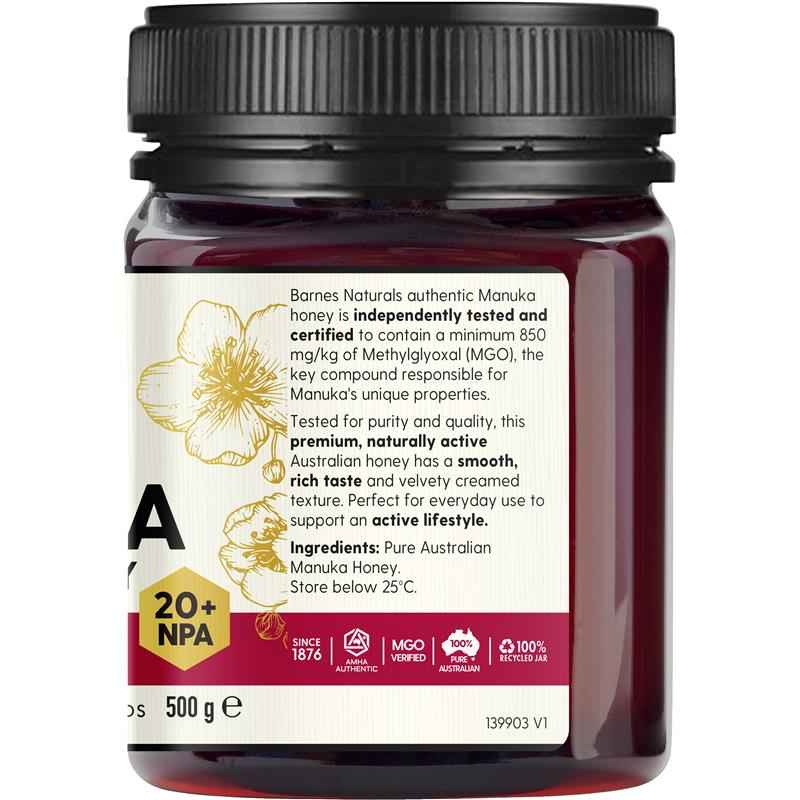 Barnes Naturals Australian Manuka Honey MGO 850+ 500g