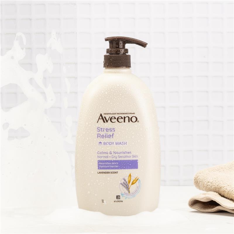 Aveeno Stress Relief Hydrating Lavender Scent Body Wash 1L