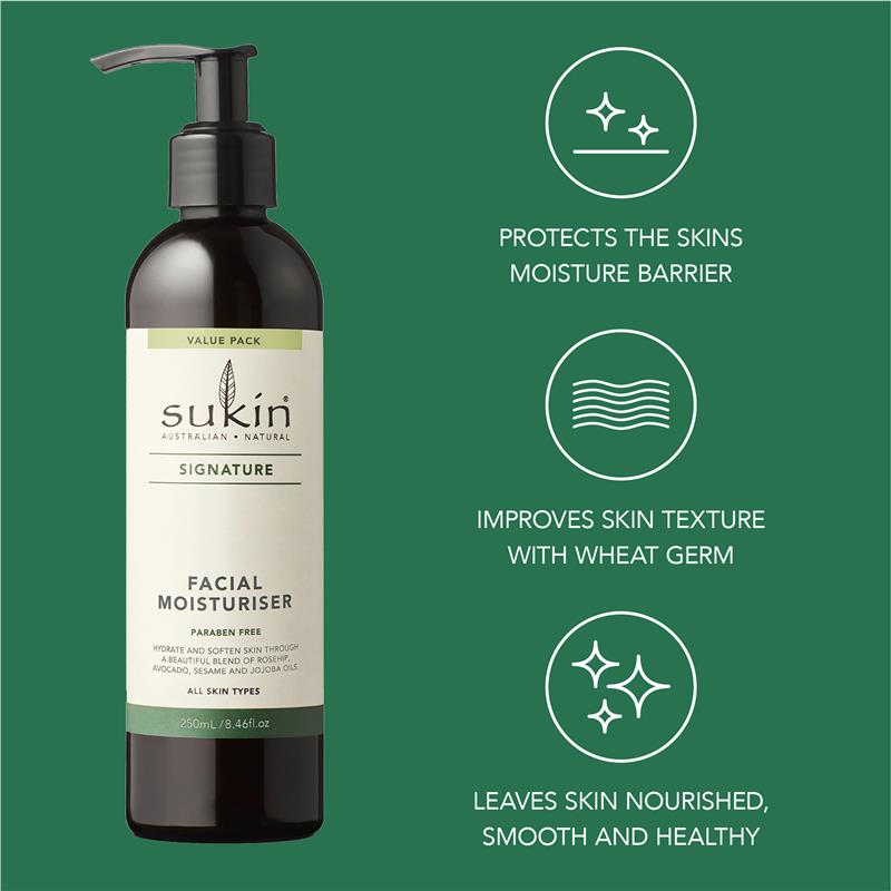 Sukin Signature Facial Moisturiser Pump 250ml