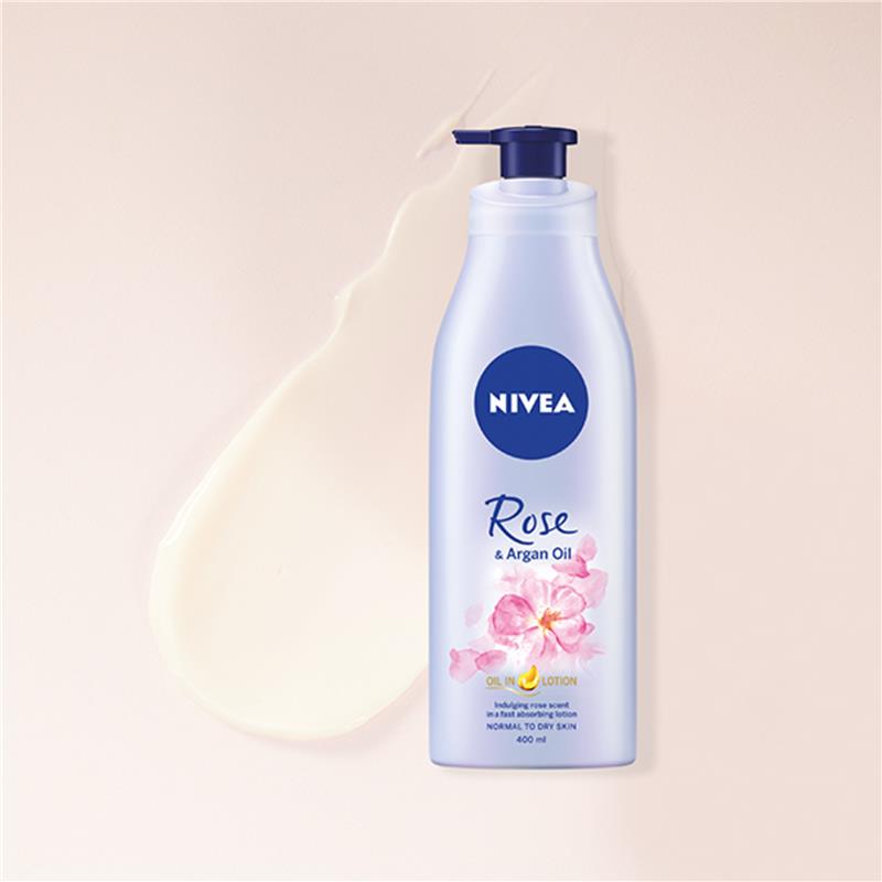 NIVEA Oil in Lotion Rose & Argan Oil Body Lotion 400ml - GimmeNow