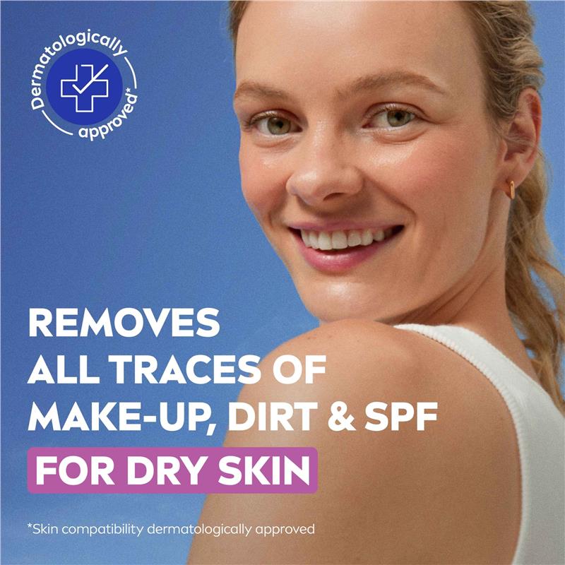 NIVEA 3in1 Gentle Cleansing Dry & Sensitive Skin Wipes 25 Pack