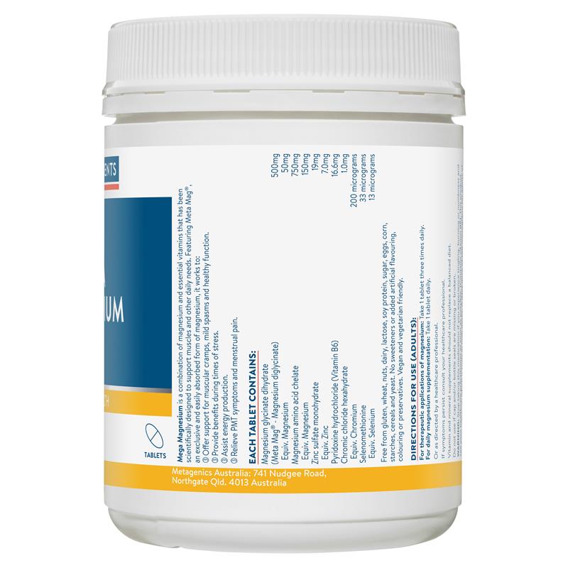 Ethical Nutrients Mega Magnesium 240 Tablets - GimmeNow