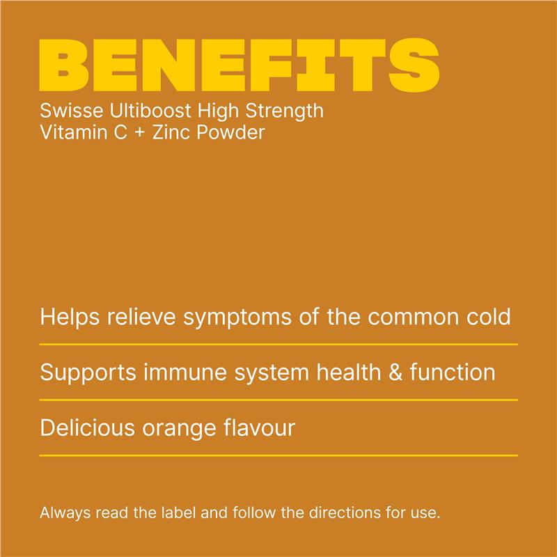 Swisse Vitamin C + Zinc Powder Orange 150g - GimmeNow